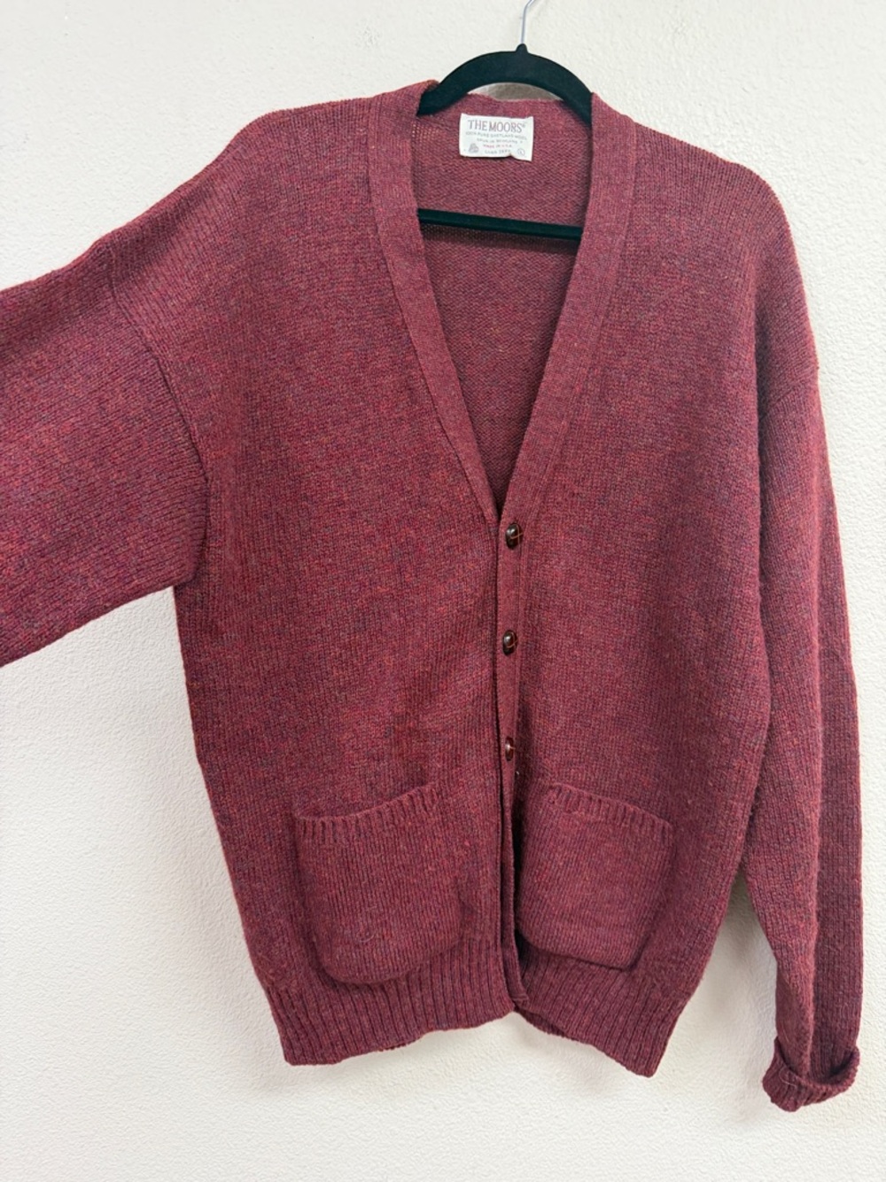 Vintage 100% Wool Cardigan Men’s Size Large - Picture 4 of 8